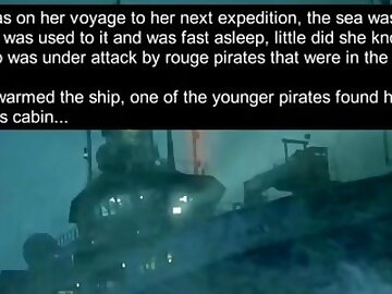 Tomb Raider Lara Croft fucking with Pirate