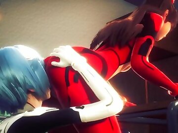 Asuka and Rei having hot lesbian sex(3D PORN)/Neon Genesis Evangelion