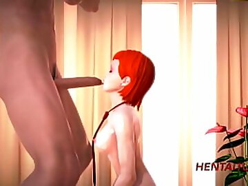 Ben Teen Hentai 3D - Gwen handjob, cunnilingus, blowjob and fucked with a blonde boy  2/2