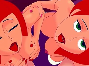Disney Princesses in Hot Anal Threesome Sex / Cartoon Porn