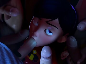 Violet Parr Giving Head To Numerous Men With Her Consent Incredibles Parody