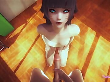 Боруто Наруто Хентай 3D - Химавари делает минет и трахается в видео от первого лица - аниме, манга, порно