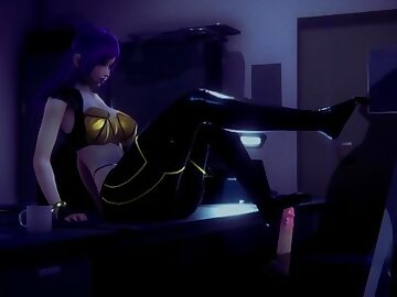 [LEAGUE OF LEGENDS] KDA Kai'Sa plays with her fans (3D PORN 60 FPS)