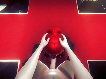 Persona 5 sumire yoshizawa sex club - blowjob + SEX