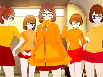 Scooby Doo - Into the Velma Verse - Shaggy fucks five Velma clones