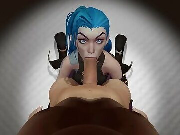 Jinx from Arcane gets Fucked Hard and Sucks Your Cock - League of Legends