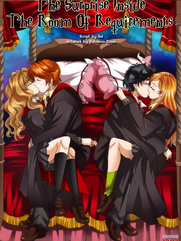 [Palcomix] The Surprise Inside the Room of Requirements (Harry Potter) Ginny Weasley Hermione Granger Harry Potter Ron Weasley english palcomix full color blowjob comic glasses freckles Harry Potter