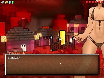 HornyCraft [Minecraft Parody Hentai game ] Ep.12 piglette stripping while cosplaying Hermione
