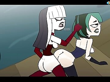 Futanari Crimson fucks Gwen and cums inside her pussy and mouth (2d cartoon animation with sound)