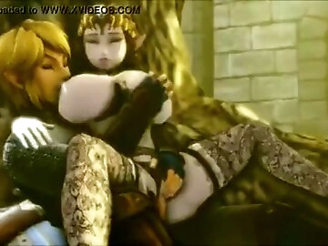 Legend of Zelda - Link Cums to save her