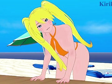 Naruko Uzumaki and I have intense sex on the beach. - Naruto Hentai