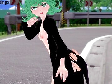 Tatsumaki ask for sex in the streets / One-punch man / Hentai POV