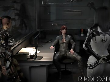 Futa Femshep fucks Miranda and Jack [Mass Effect]