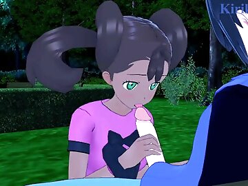 Shauna (Sana) and I have intense sex in the park at night. - Pokémon Hentai