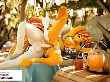 Cute Furry Girl Sweetly Fucked And Creampied On The Beach / Animated High Quality Furry Hentai My L