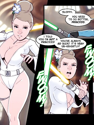 [Dave Cheung] Ophelia Panteer - Human Jedi Padawan (Star Wars) english sole male sole female exhibitionism nakadashi big breasts big penis hair buns muscle leotard alien dave cheung full color comic freckles gloves Star Wars