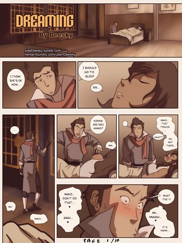 Sometimes Korra has so colorful dreams that it becomes very obvious - she is having wet dreams about Mako! And now just imagine what will happen if real Mako will presnet nearby Korra when she will be having these dreams again... That&#039;s right - he will use this moment and he will actually try to fuck slepeing Korra! Will he become succesfull at it? Read the comics to find out!